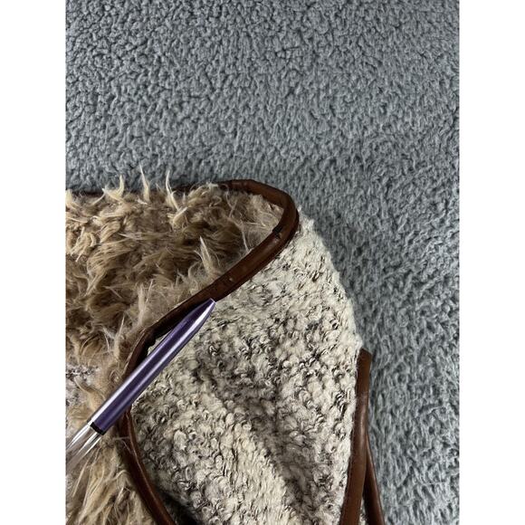 Altar'd State Vest Women Medium Open Front Faux Shearling Wool Blend Outerwear - Picture 4 of 16